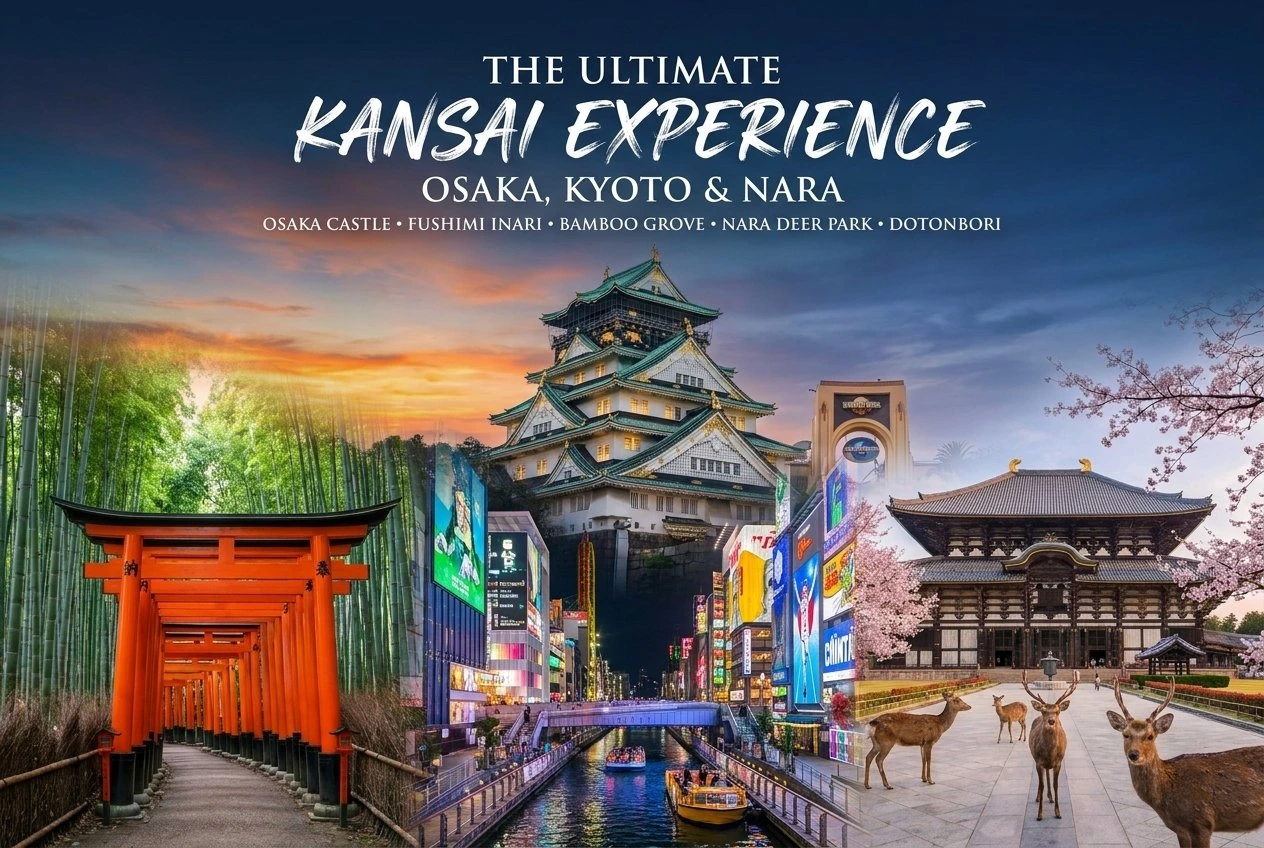 The Ultimate Kansai Experience: Osaka, Kyoto & Nara